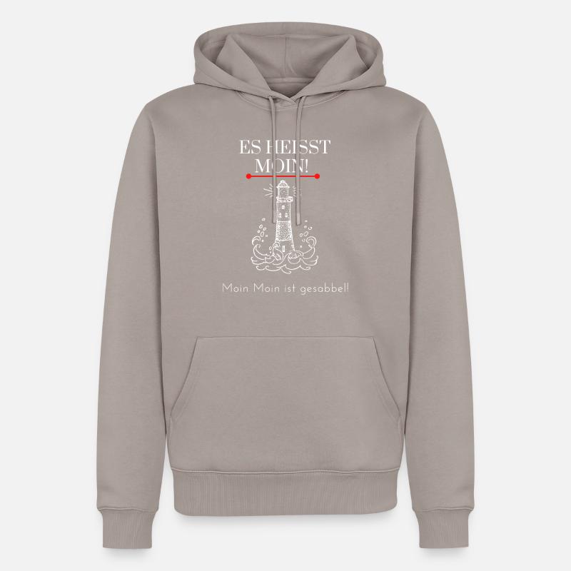 Es heisst Moin - Männer Premium Bio Hoodie - Taupe