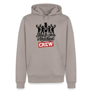 Junggesellen Abschied Crew Jga Lustig - Männer Premium Bio Hoodie - Taupe - Vorne - Nico (187cm)