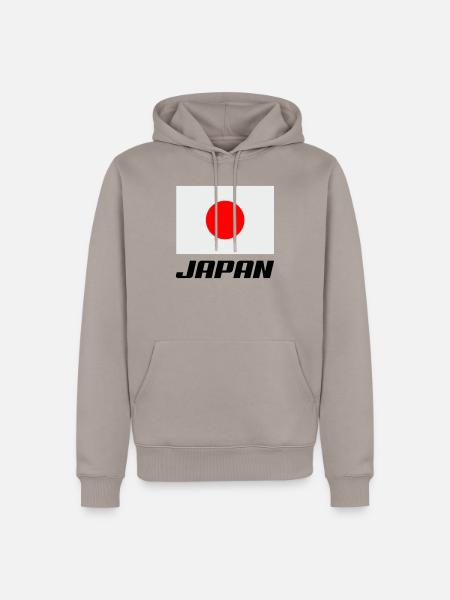Japan Fahne - Männer Premium Bio Hoodie - Taupe