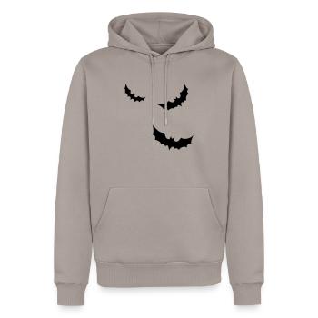 Battes - Sweat à capuche Premium bio Homme - taupe - Devant - Nico (187cm)
