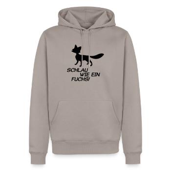 fuchs - Männer Premium Bio Hoodie - Taupe - Vorne - Nico (187cm)