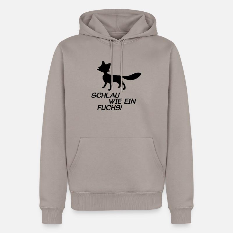 fuchs - Männer Premium Bio Hoodie - Taupe