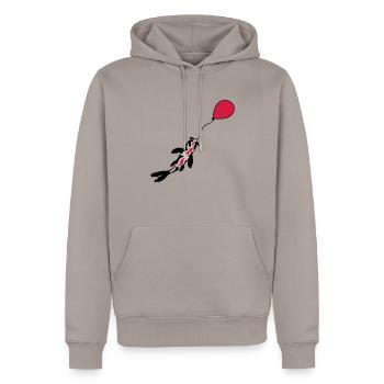 Luftballon Koi Fisch Nishikigoi - Männer Premium Bio Hoodie - Taupe - Vorne - Nico (187cm)