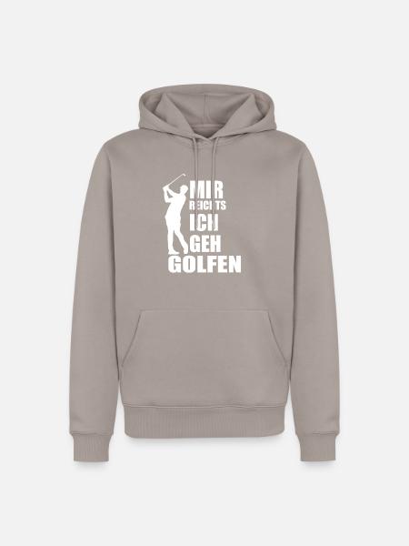 Mir reichts ich geh golfen - golfsport golfen - Männer Premium Bio Hoodie - Taupe