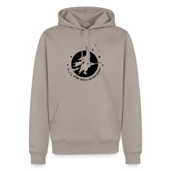 Good witch or bad witch - Männer Premium Bio Hoodie - Taupe - Vorne - Nico (187cm)