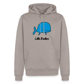 Bruder Brother Baby Geburtstag Geburt Familie - Männer Premium Bio Hoodie - Taupe - Vorne - Nico (187cm)