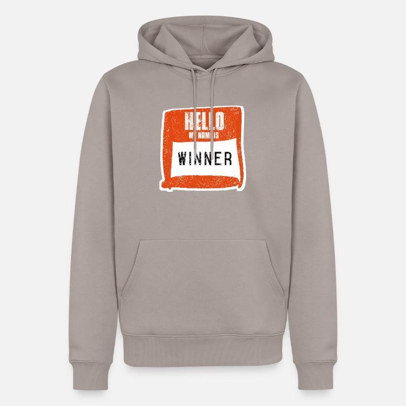 Gewinner - Sieger - Männer Premium Bio Hoodie - Taupe