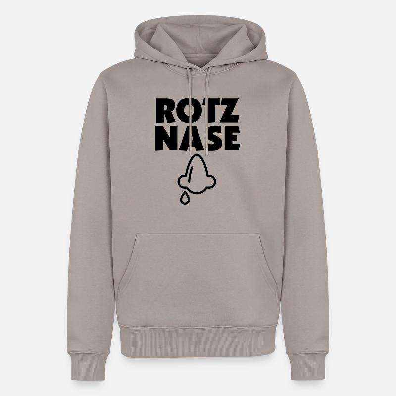Rotznase 01 - Männer Premium Bio Hoodie - Taupe