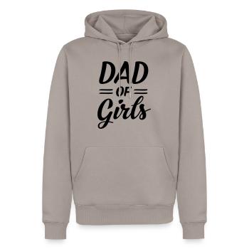 Dad Of Girls - Sweat à capuche Premium bio Homme - taupe - Devant - Nico (187cm)