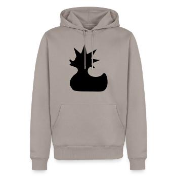 punk rock - Men’s Premium Organic Hoodie - taupe - Front - Nico (187cm)
