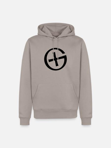 Geocaching Logo - Männer Premium Bio Hoodie - Taupe