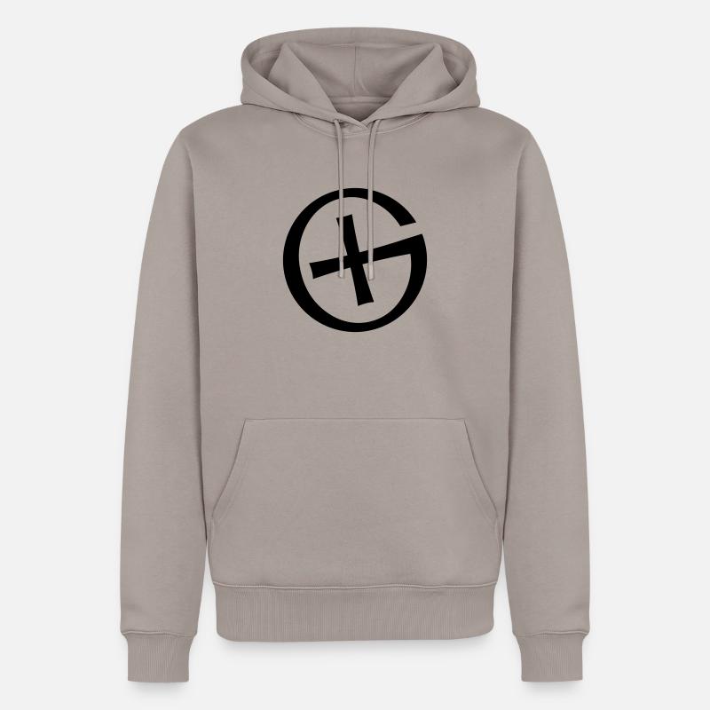 Geocaching Logo - Sweat à capuche Premium bio Homme - taupe