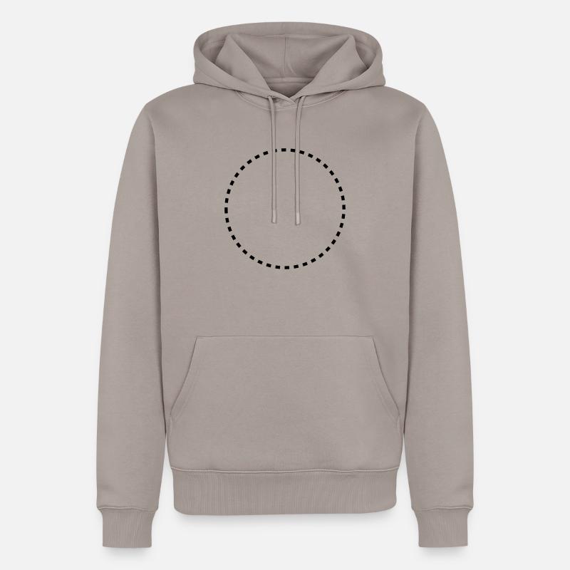 dashed_circle_1c - Sweat à capuche Premium bio Homme - taupe