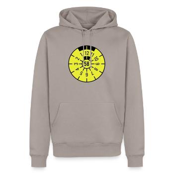 TÜV 1958 - Sweat à capuche Premium bio Homme - taupe - Devant - Nico (187cm)