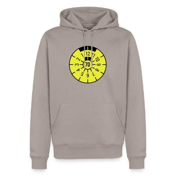 TÜV 1970 - Sweat à capuche Premium bio Homme - taupe - Devant - Nico (187cm)