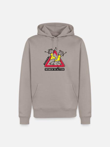 women in action - Männer Premium Bio Hoodie - Taupe