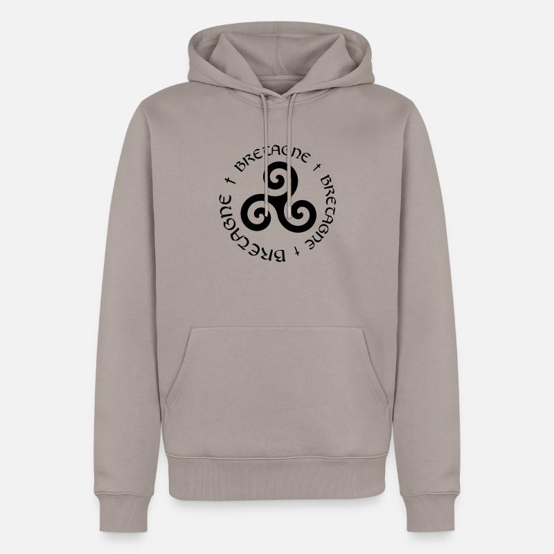 Bretagne ! - Sweat à capuche Premium bio Homme - taupe