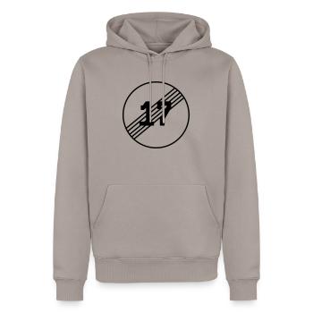 18. Geburtstag - Männer Premium Bio Hoodie - Taupe - Vorne - Nico (187cm)