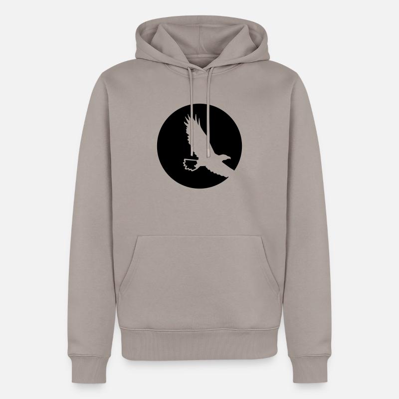 Aigle - Sweat à capuche Premium bio Homme - taupe