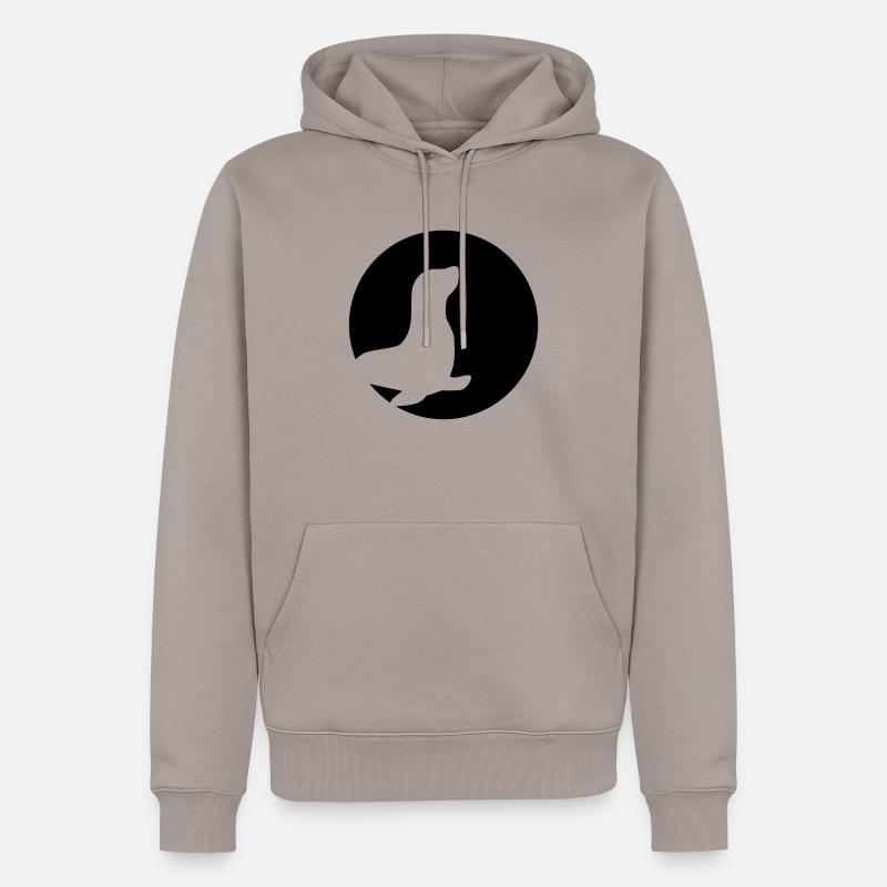 Robbe - Männer Premium Bio Hoodie - Taupe
