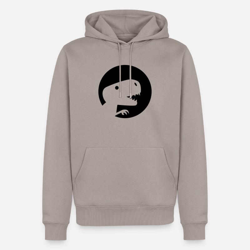 Dinosaurier - Männer Premium Bio Hoodie - Taupe