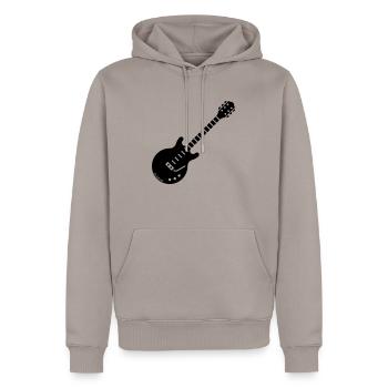 Guitare Électrique (Guitare / Rock / Musique) - Sweat à capuche Premium bio Homme - taupe - Devant - Nico (187cm)