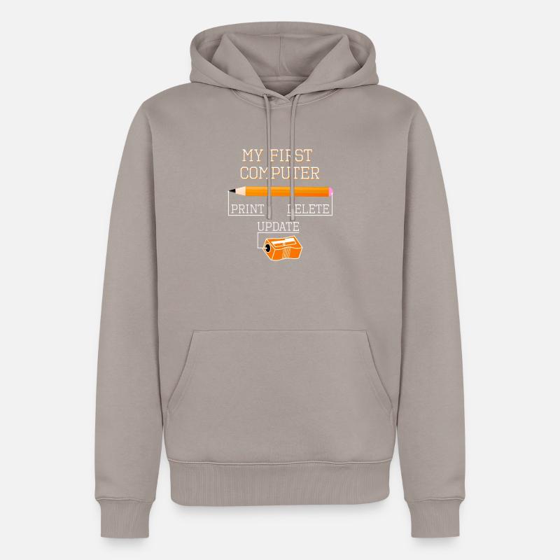 Lustiges Nerd Computer Shirt Geschenk - Männer Premium Bio Hoodie - Taupe
