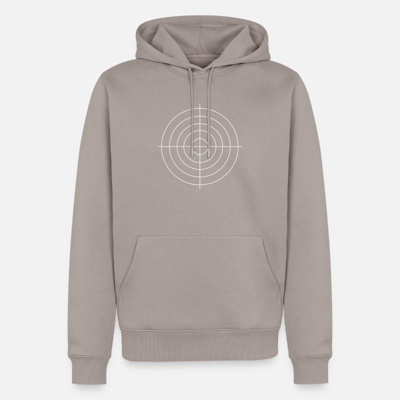 Cible cible | Objectif cible - Sweat à capuche Premium bio Homme - taupe