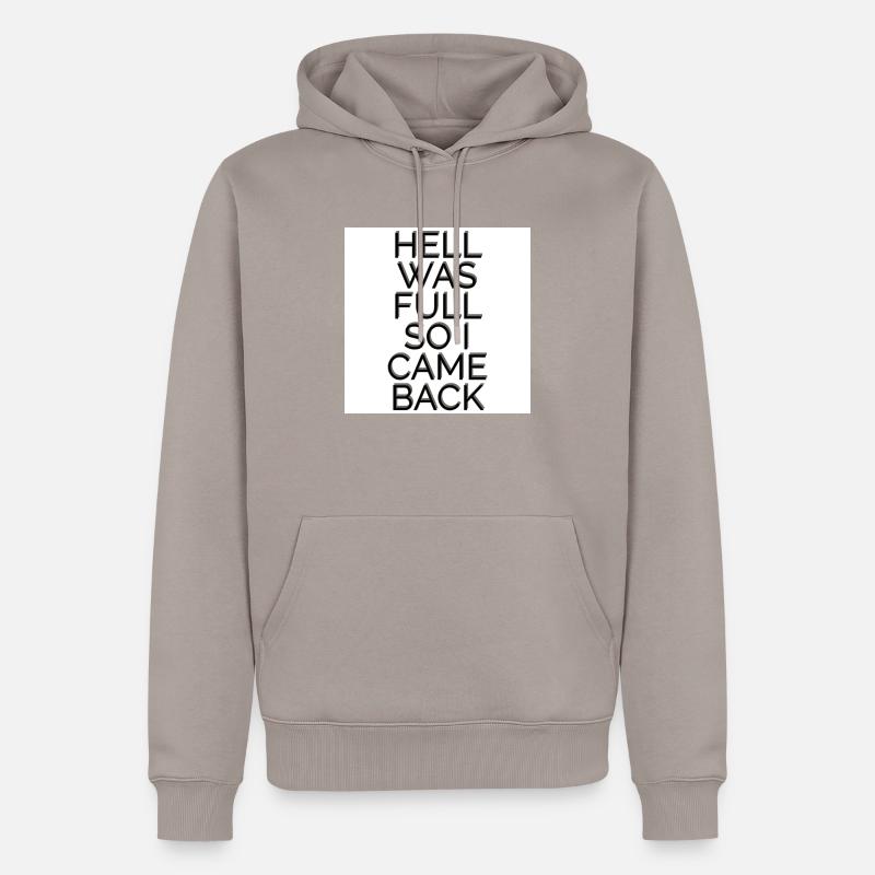 Hell - Männer Premium Bio Hoodie - Taupe