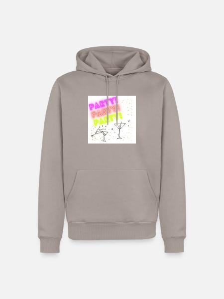 Party Party Party - Männer Premium Bio Hoodie - Taupe