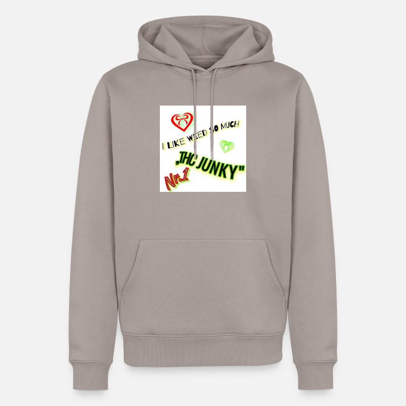 THC JUNKY - Männer Premium Bio Hoodie - Taupe