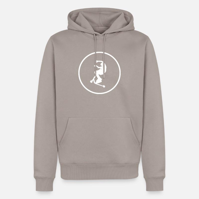 E-Scooter E-Roller Scooter - Männer Premium Bio Hoodie - Taupe