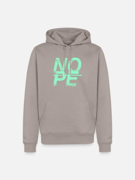 NOPE - sei kein Ja - Sager! - Männer Premium Bio Hoodie - Taupe