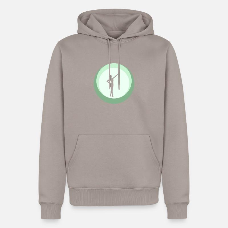 Bâton virevoltant Danse virevoltante b - Sweat à capuche Premium bio Homme - taupe
