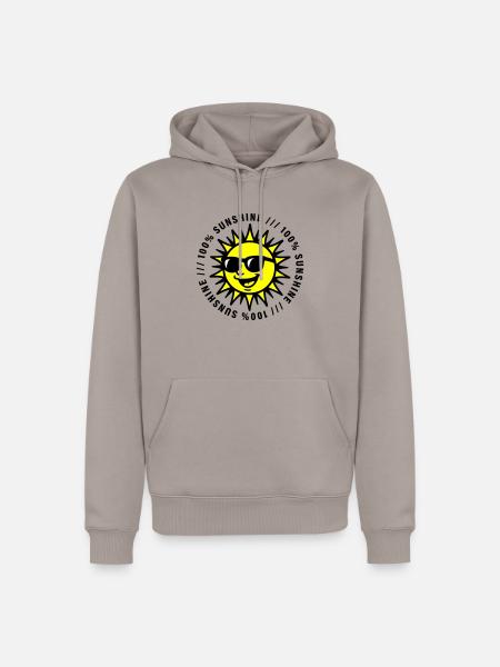 Soleil Soleil Drôle - Sweat à capuche Premium bio Homme - taupe