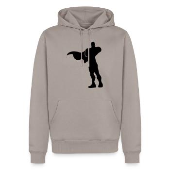 Supernatural Hero - Männer Premium Bio Hoodie - Taupe - Vorne - Nico (187cm)