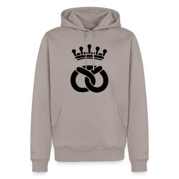 Bäcker - Männer Premium Bio Hoodie - Taupe - Vorne - Nico (187cm)