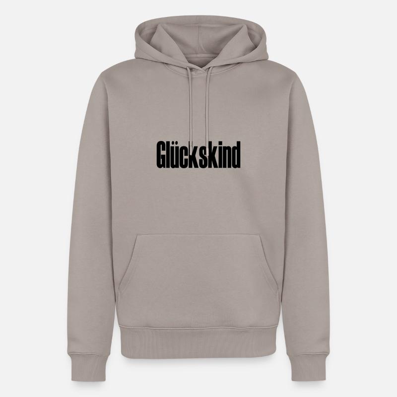 Personne chanceuse - Sweat à capuche Premium bio Homme - taupe