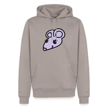 Süße Maus - Männer Premium Bio Hoodie - Taupe - Vorne - Nico (187cm)