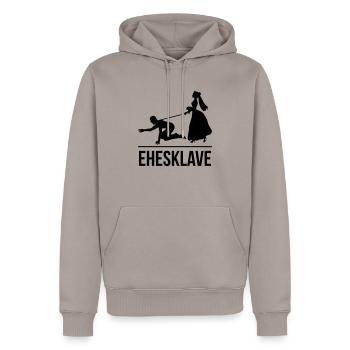 Ehesklave - Männer Premium Bio Hoodie - Taupe - Vorne - Nico (187cm)