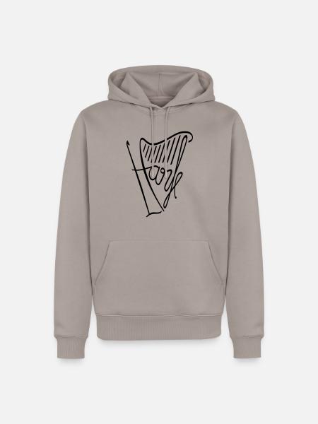 Kleine Harfe - Männer Premium Bio Hoodie - Taupe