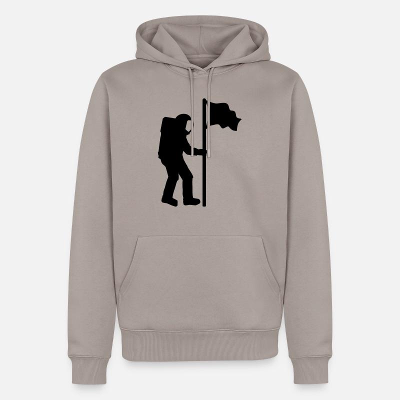 Astronaut - Männer Premium Bio Hoodie - Taupe