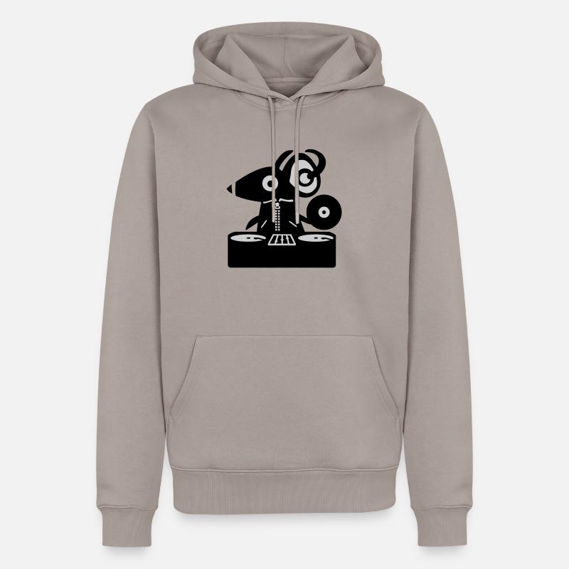 DJ Mouse - Rat - Men’s Premium Organic Hoodie - taupe