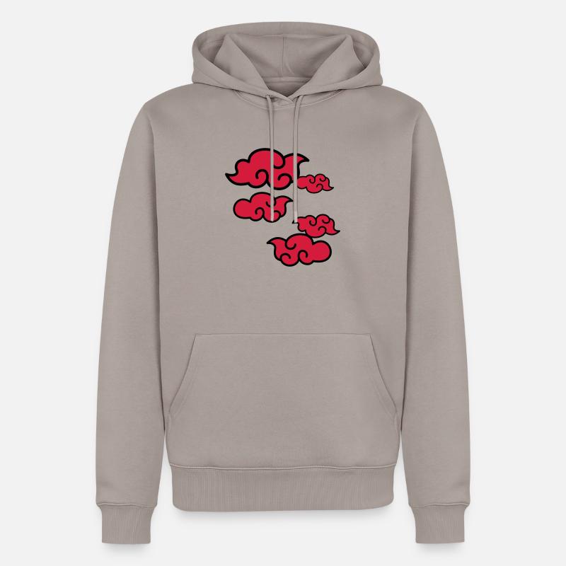 Nuages - Sweat à capuche Premium bio Homme - taupe