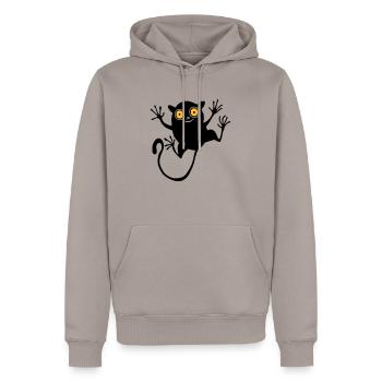 tarsier (for Kids) - Men’s Premium Organic Hoodie - taupe - Front - Nico (187cm)