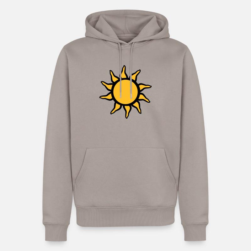 Belle Radiant Sun - Sweat à capuche Premium bio Homme - taupe