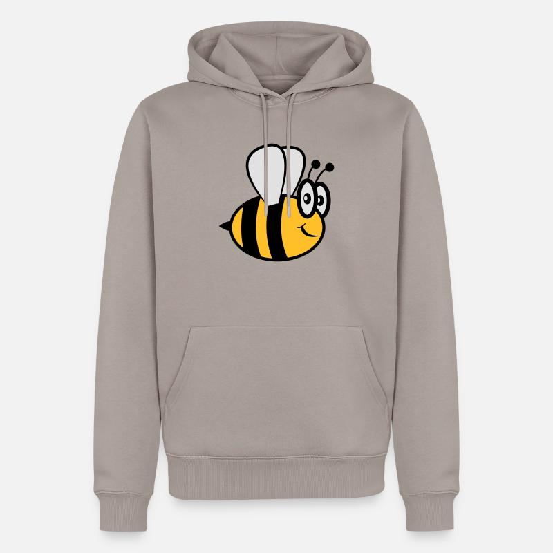Biene witzig süss - Männer Premium Bio Hoodie - Taupe