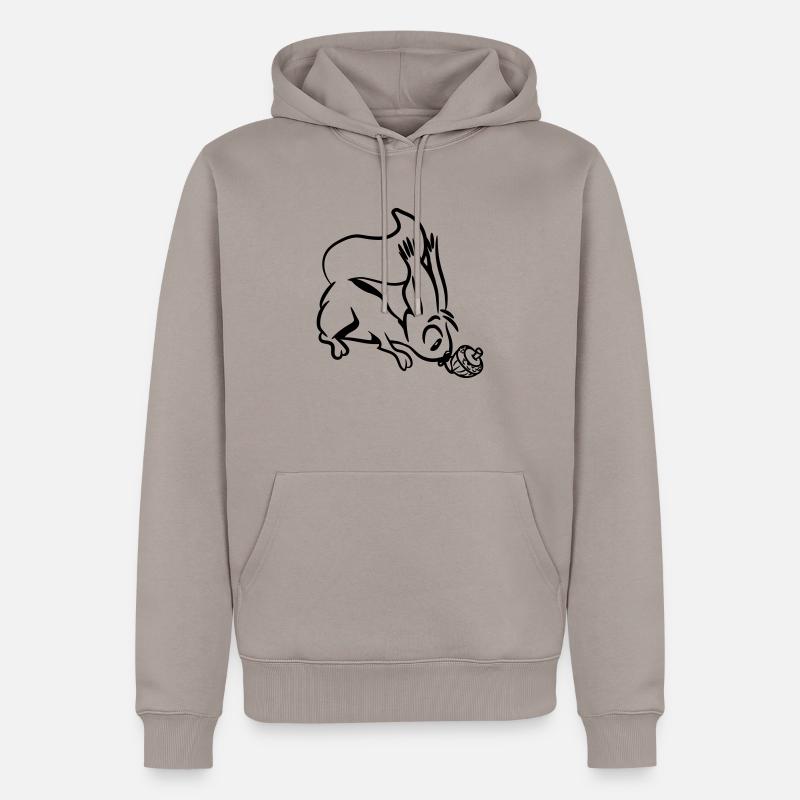 Squirrel doux drôle - Sweat à capuche Premium bio Homme - taupe
