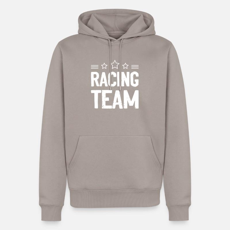 Équipe de course - Sweat à capuche Premium bio Homme - taupe