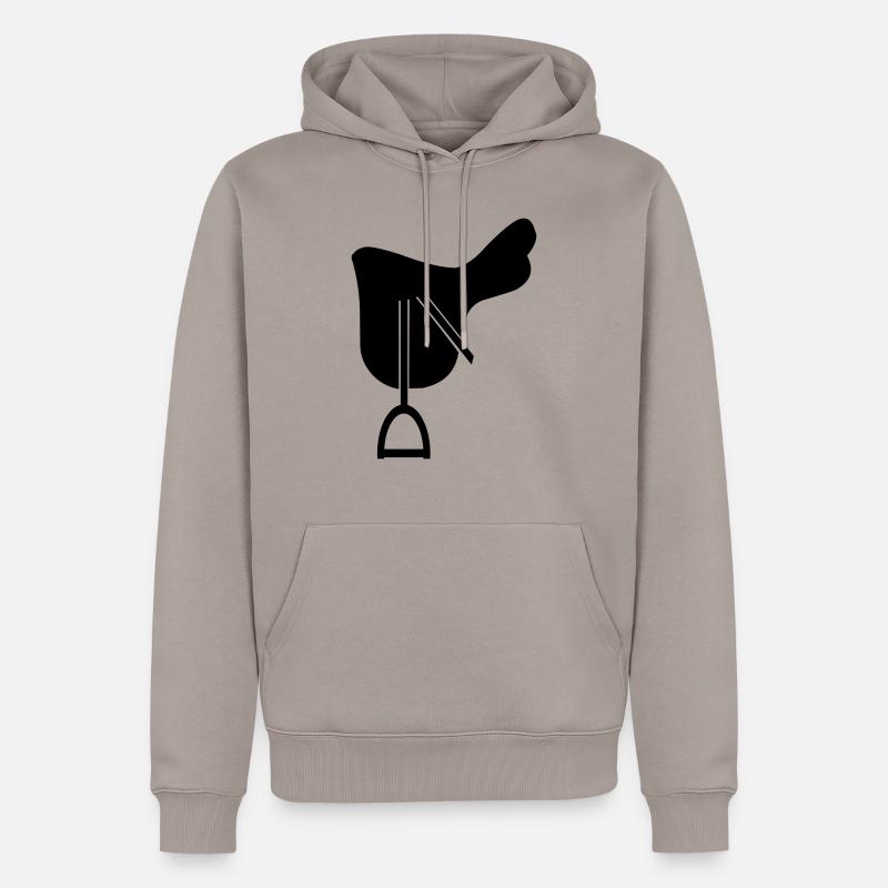 Sattel - Sweat à capuche Premium bio Homme - taupe